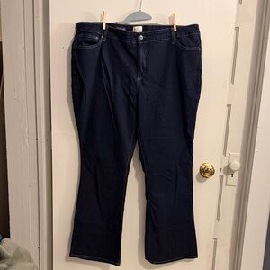 St. John's Bay Women's Boot Cut Jeans in Navy 22W